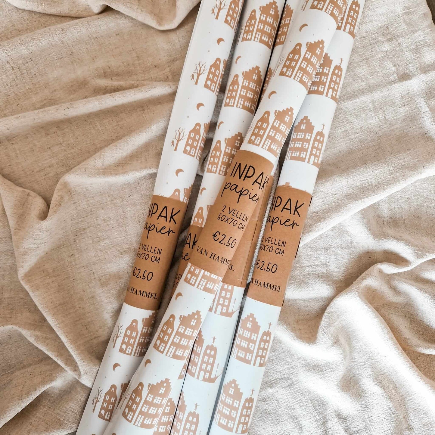 Rol Inpakpapier Sinterklaas | Huisjes