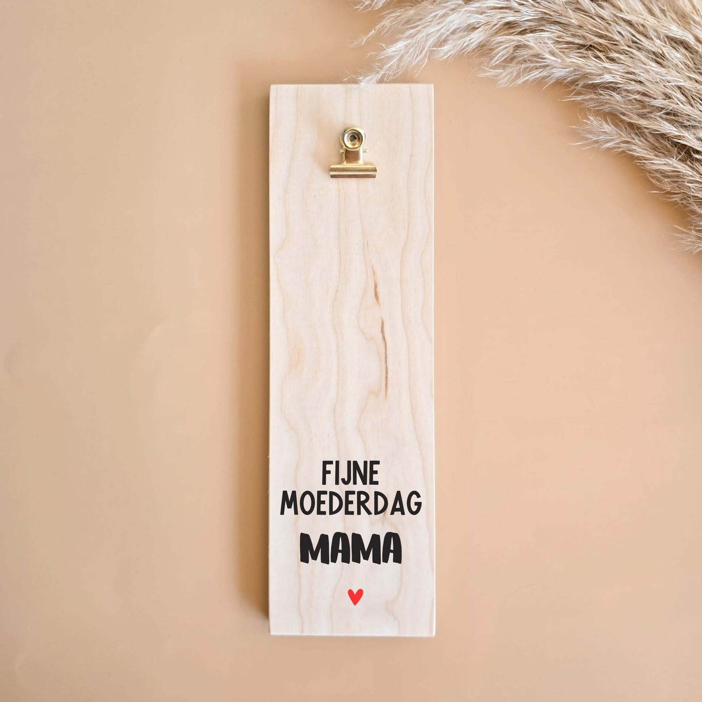 Fotoplankje met gouden clip | Fijne moederdag mama