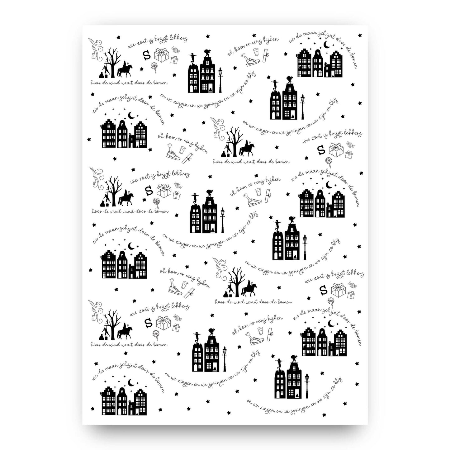 Inpakpapier Sinterklaas | Liedjes