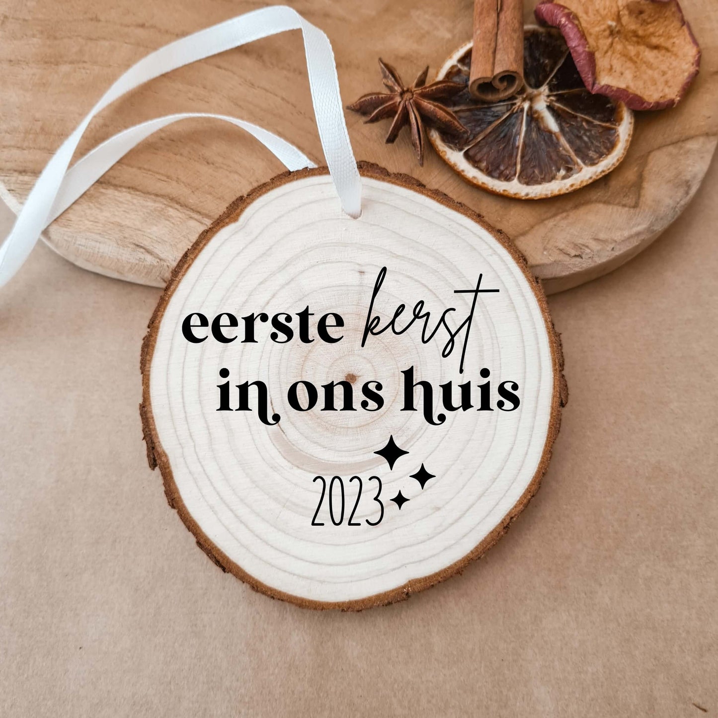 Houten Kerstbal | Eerste Kerst In Ons Huis