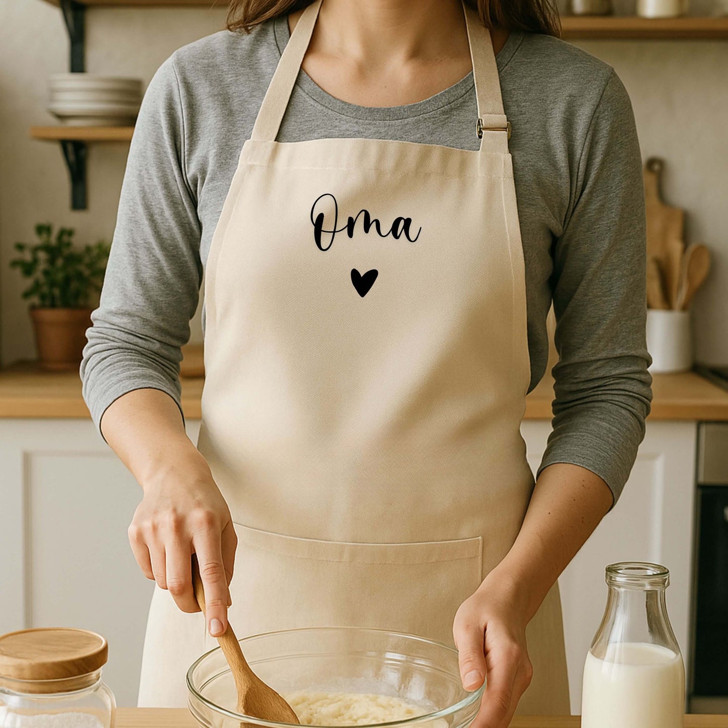 keukenschort voor oma met een hartje