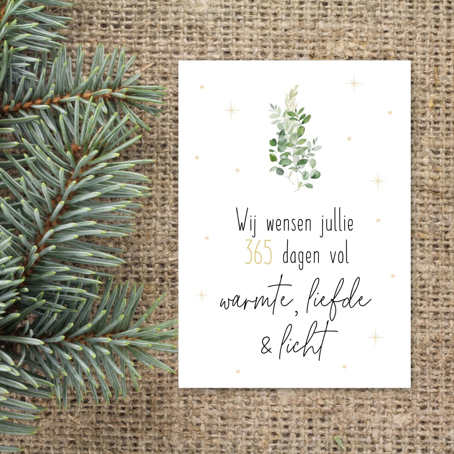 kerstkaart 365 dagen vol liefde