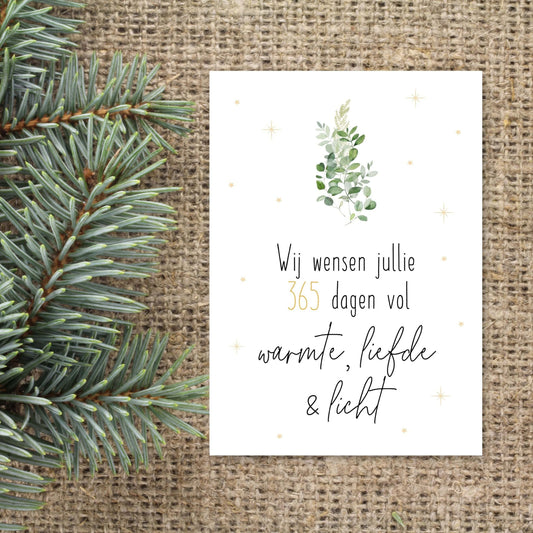 kerstkaart 365 dagen vol liefde
