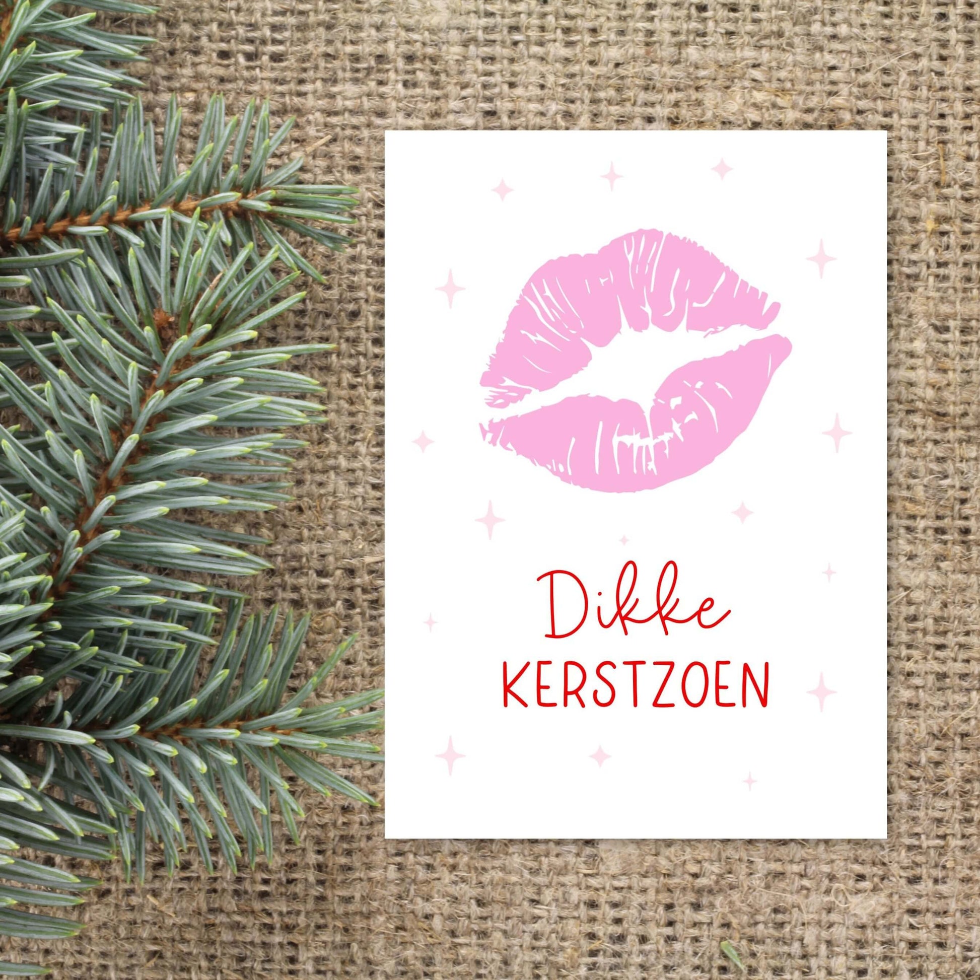kerstkaart dikke kerstzoen