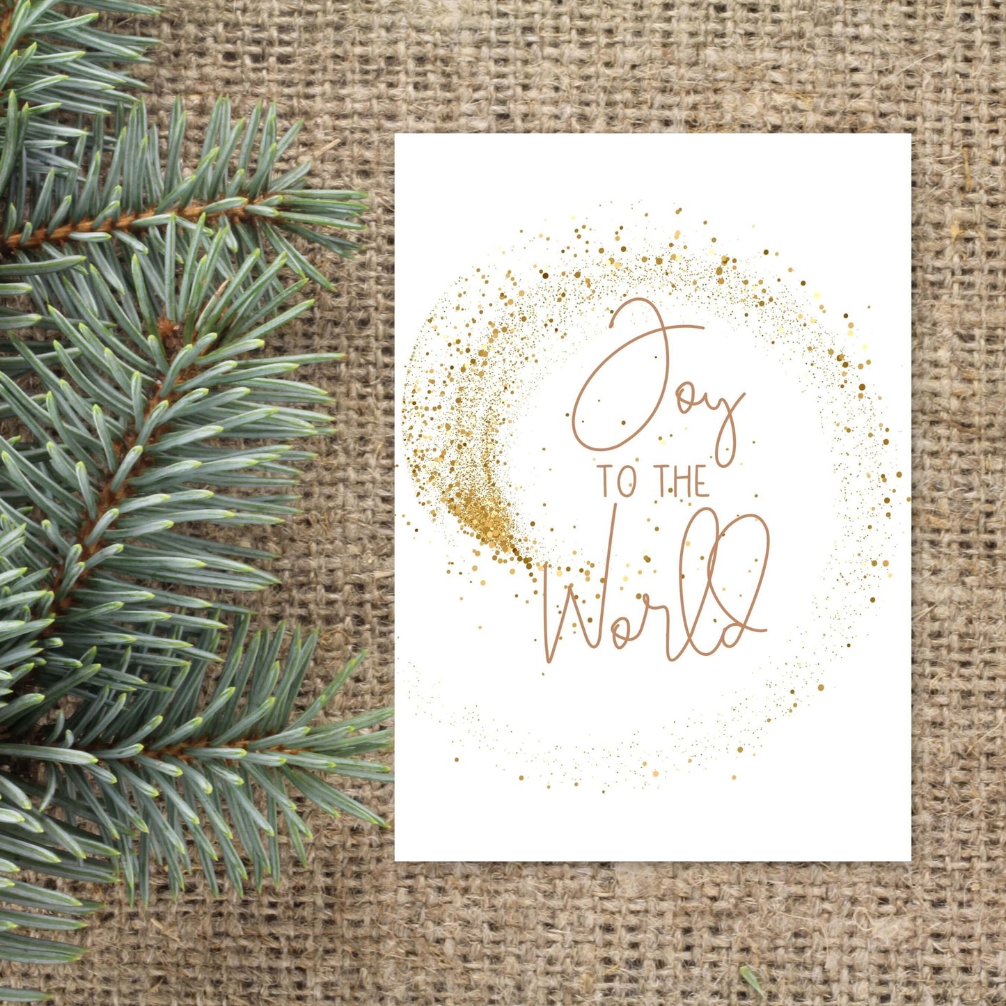 christelijke kerstkaart joy to the world