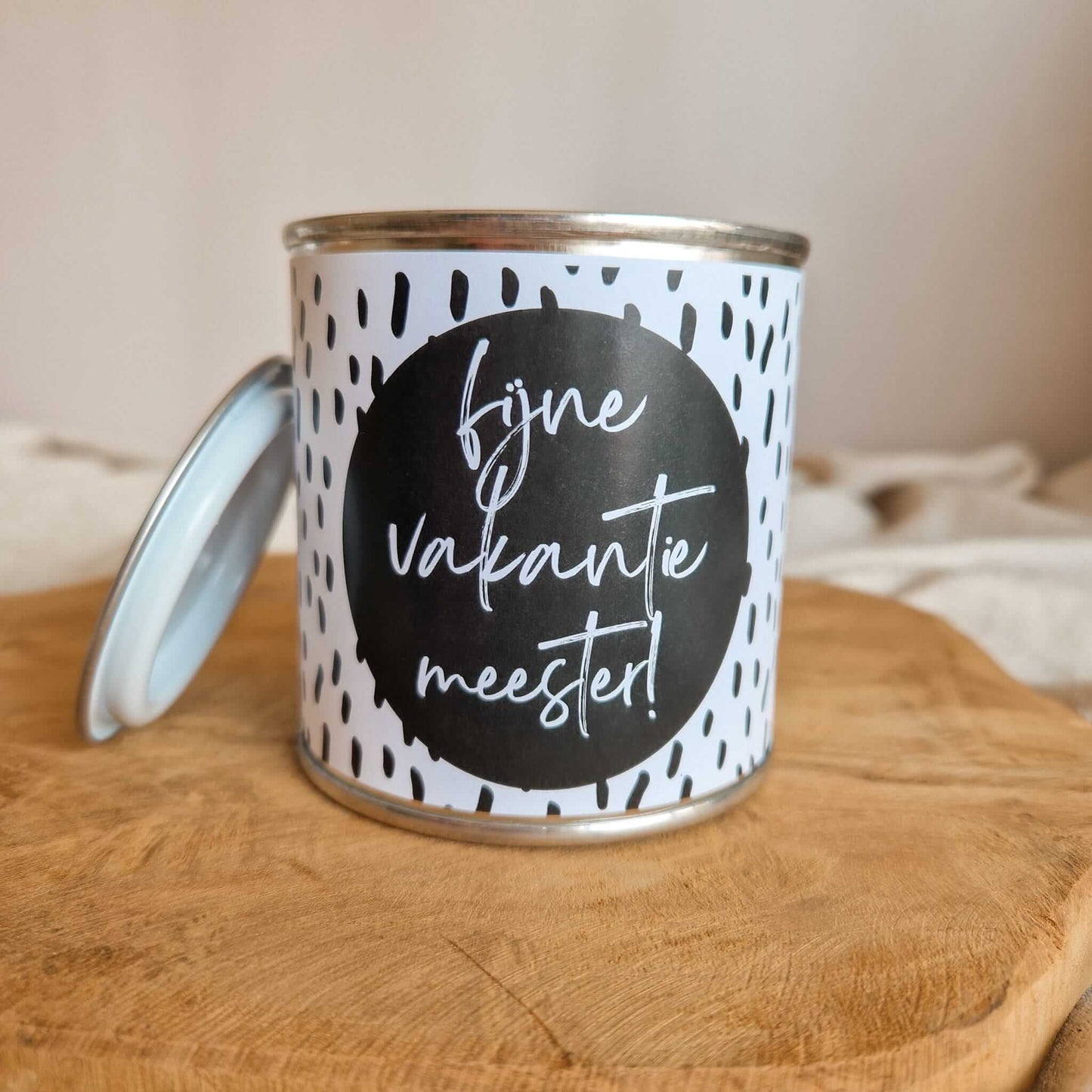 Snoepblikje Meester | Fijne Vakantie Meester