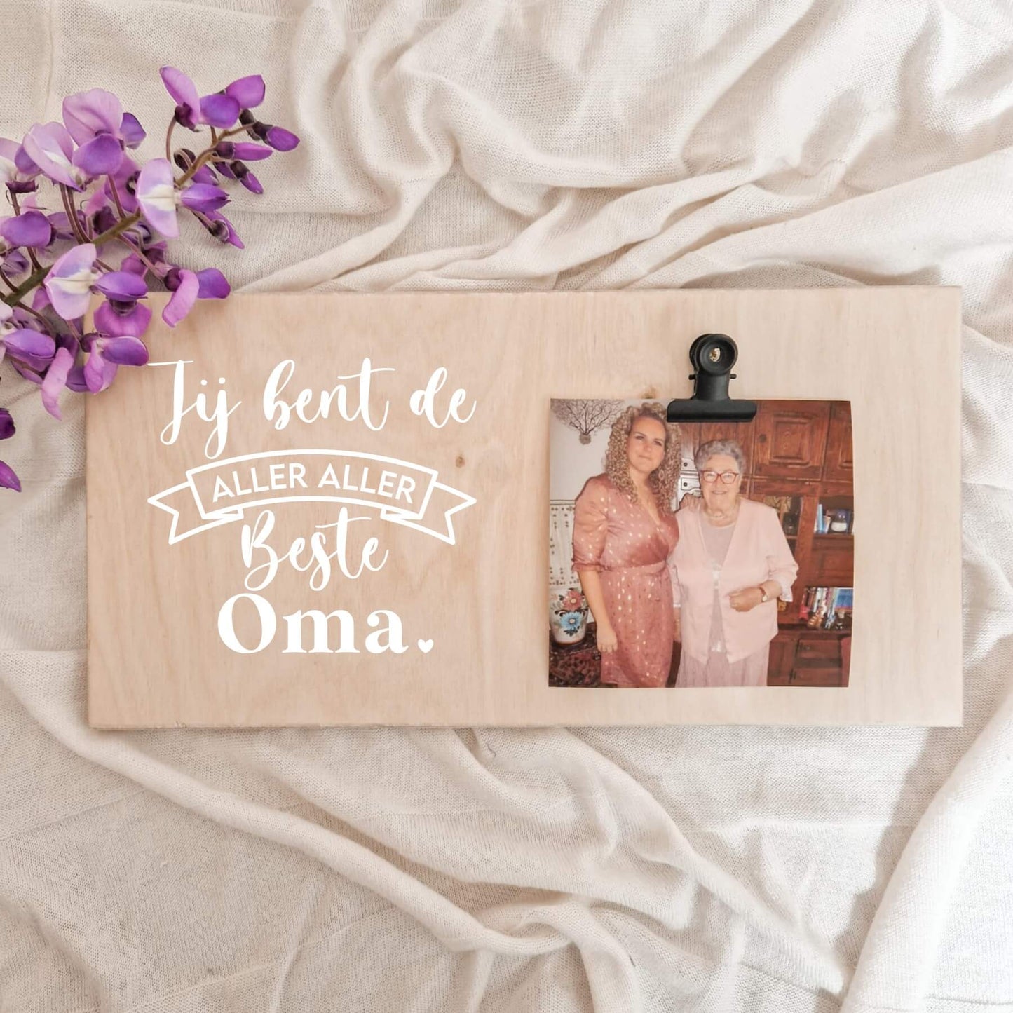 Fotoplank Moederdag jij bent de aller aller beste oma