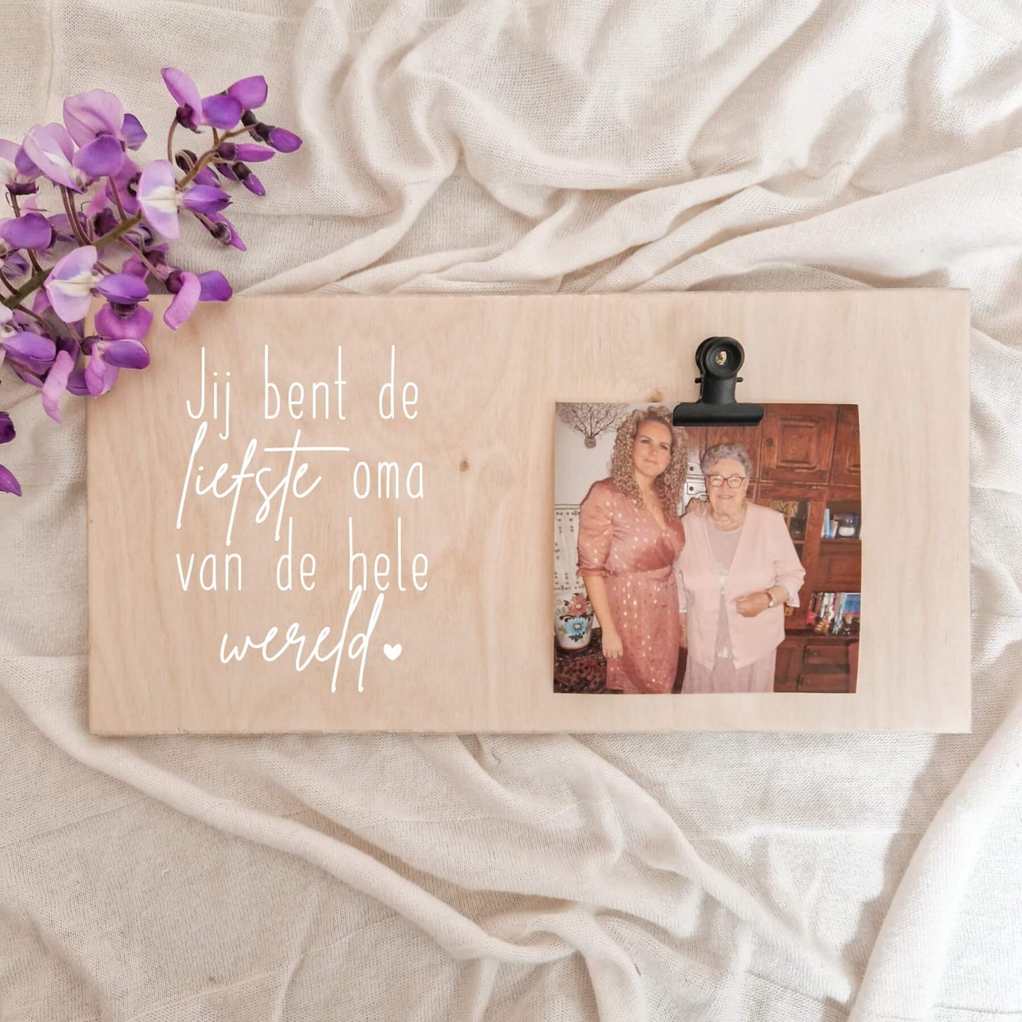 Fotoplank Moederdag jij bent de liefste oma van de hele wereld