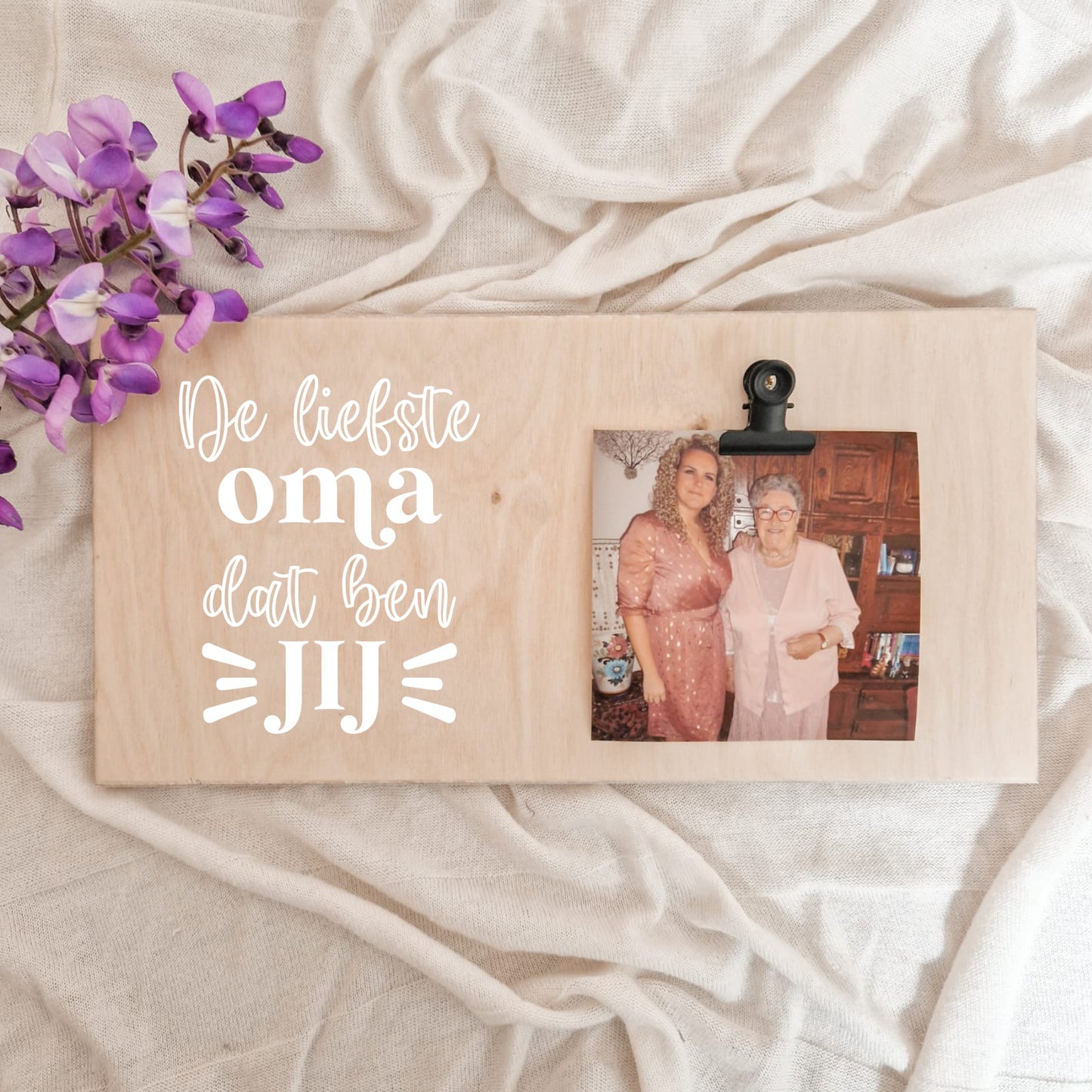 Fotoplank Moederdag de liefste oma dat ben jij