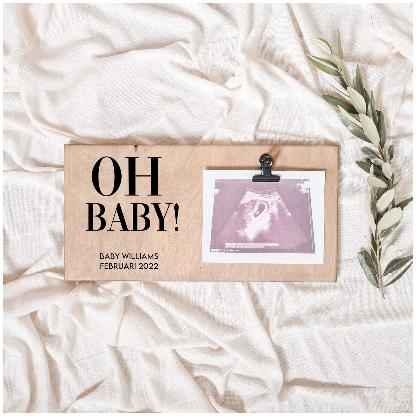 Fotoplankje Echoplankje Oh Baby Zwart