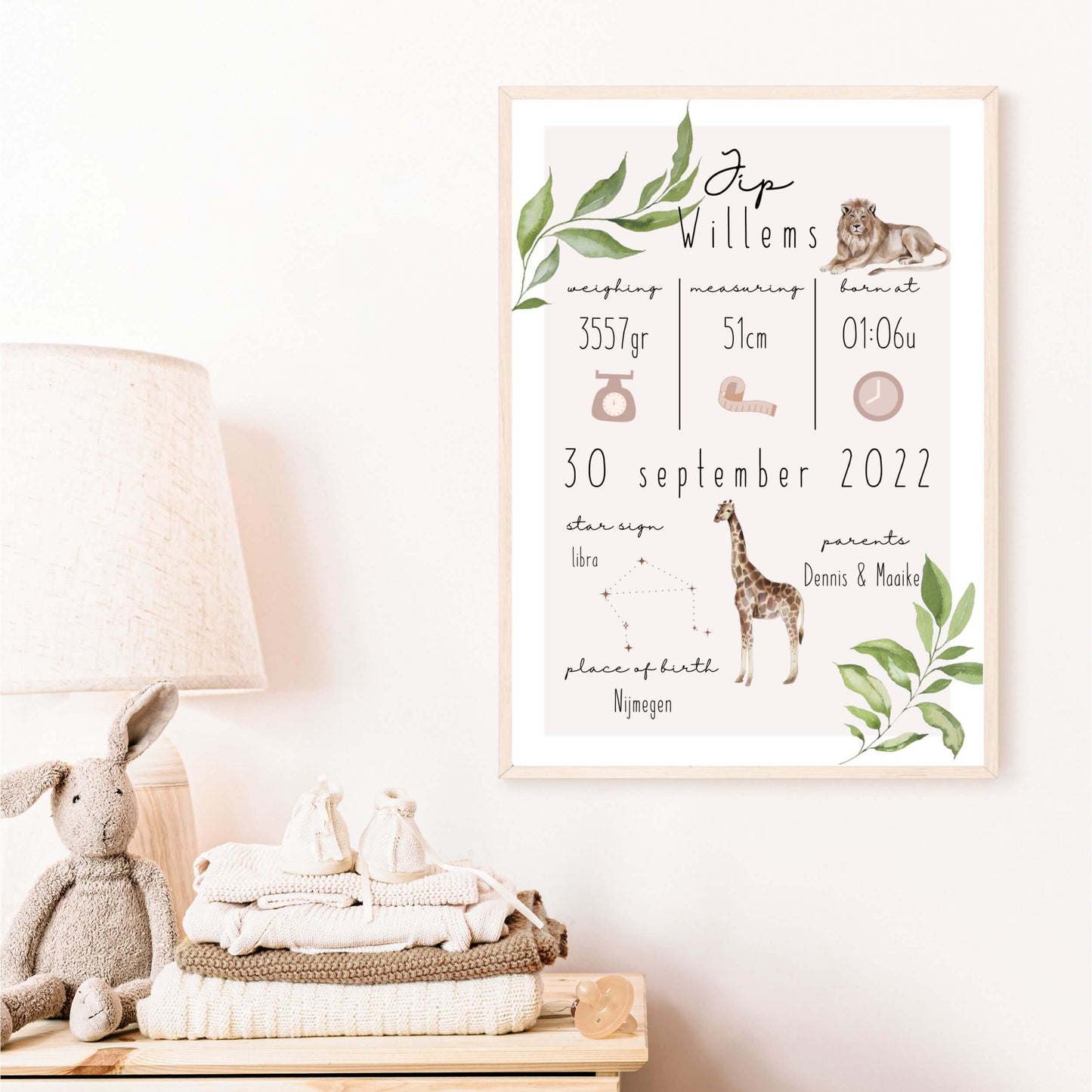 Geboorteposter | Geboortedetails