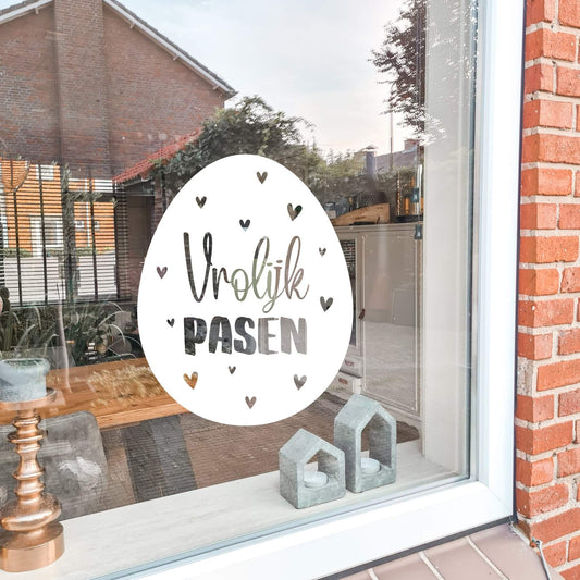 Raamsticker Pasen | Vrolijk Pasen Paasei