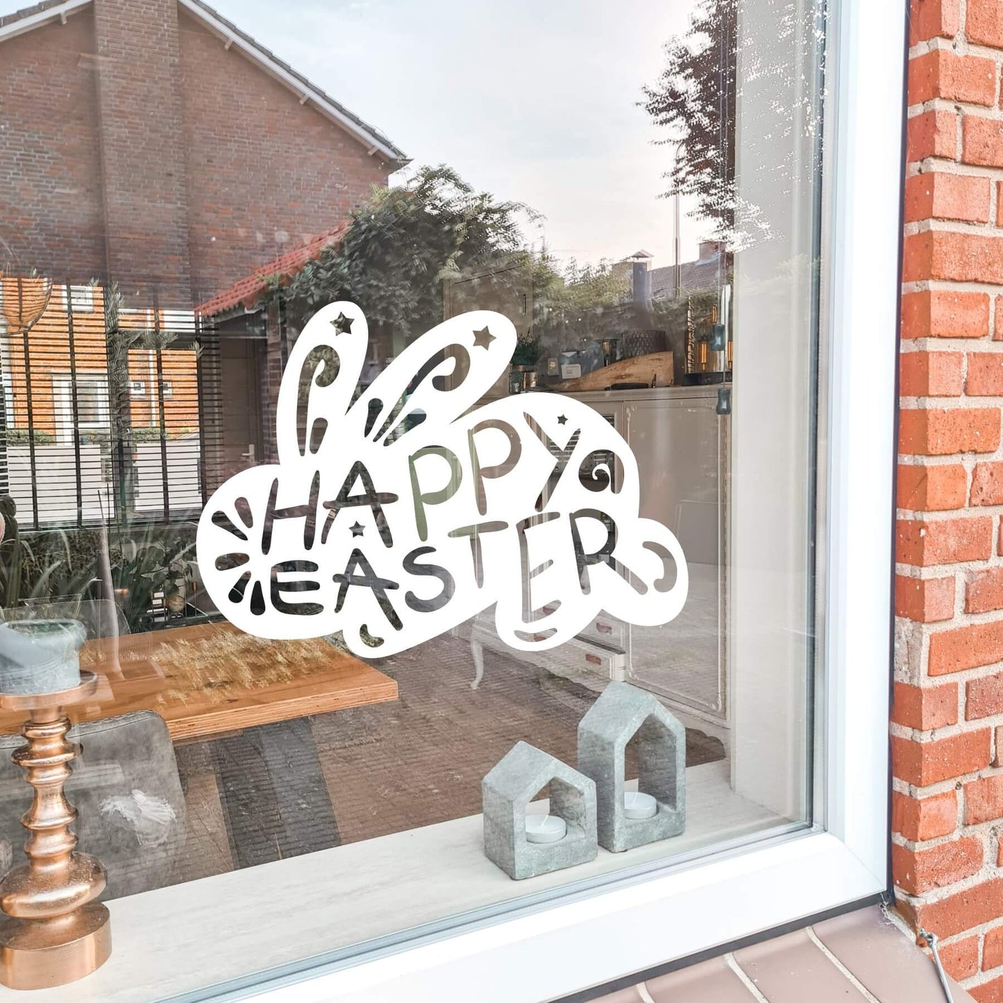 Raamsticker Pasen | Happy Easter Paashaas