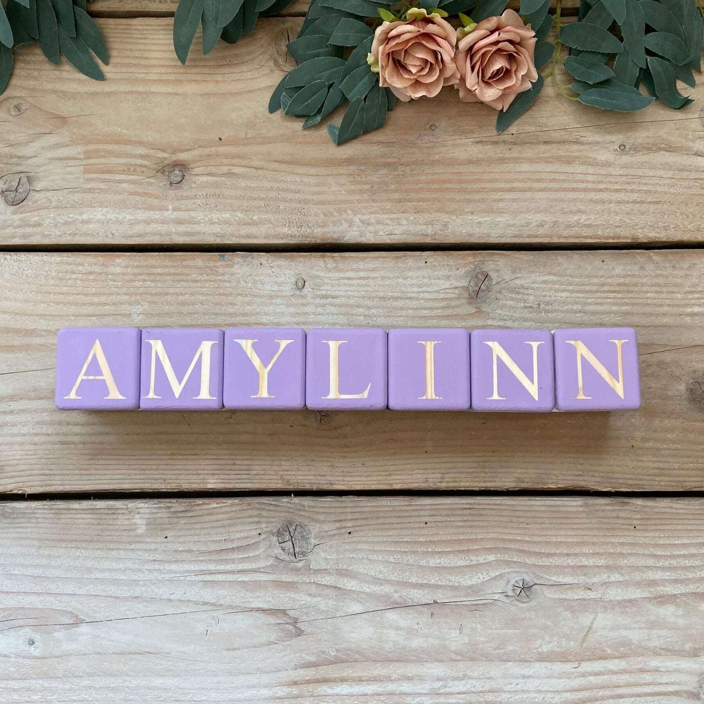Houten Naamblokken 7 letters
