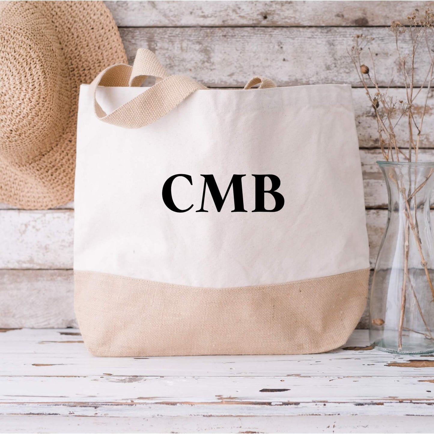 Jute Tas met initialen