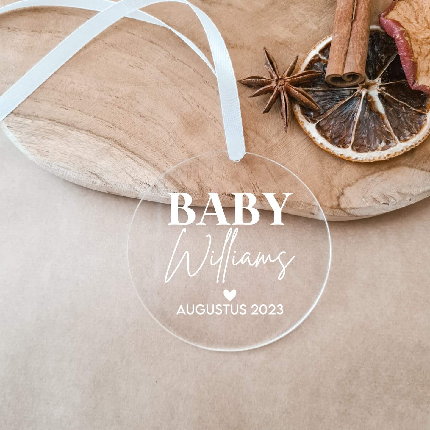 zwangerschap bekendmaken kerst Zwangerschapsaankondiging | Kerstbal | Baby "Achternaam"