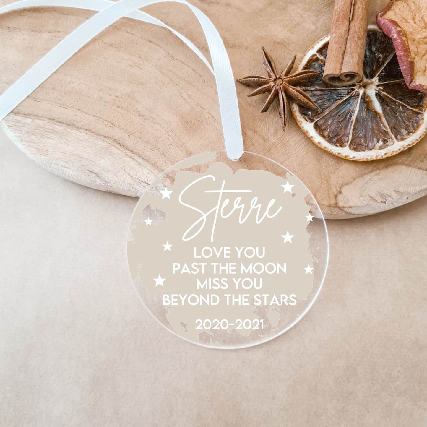 *Sterrenlijn* | Kerstbal Met Naam | Love You Past The Moon