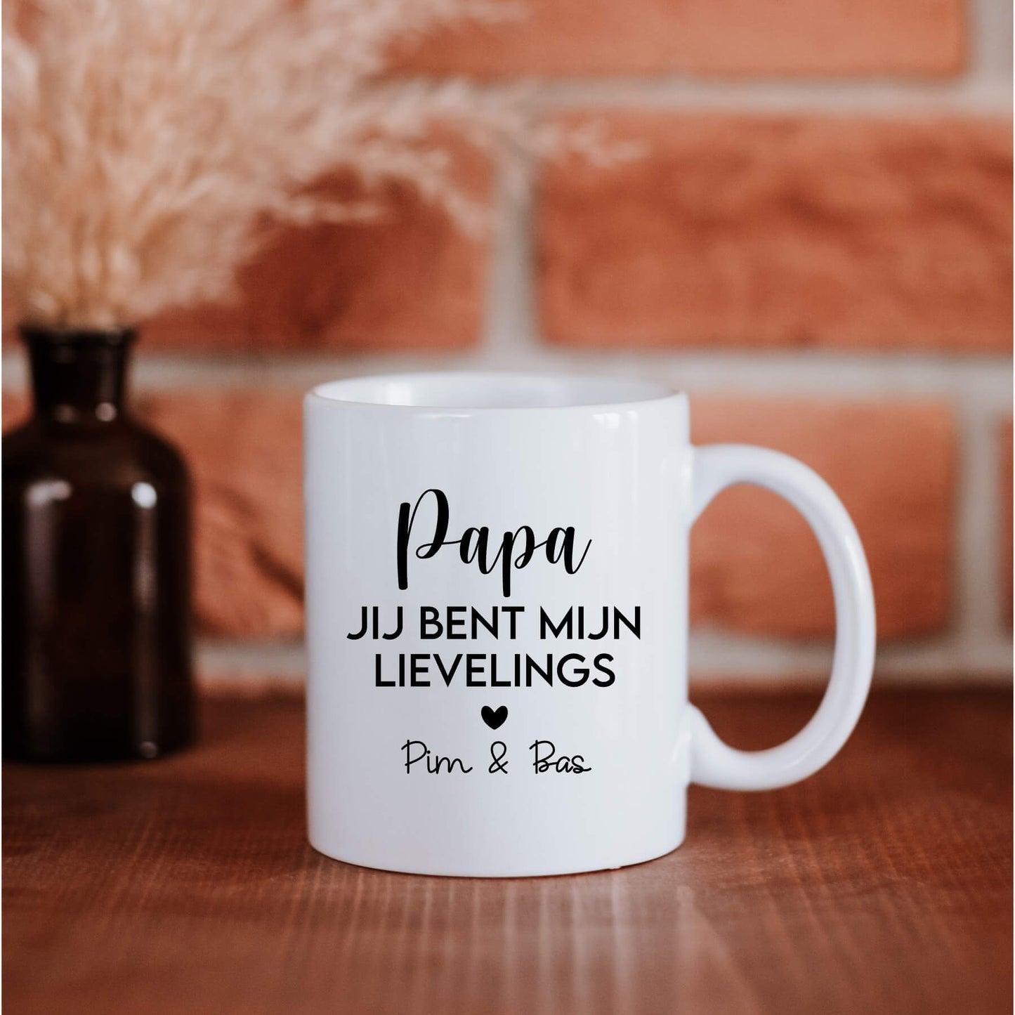 gepersonaliseerde mok met papa jij bent mijn lievelings met namen kinderen