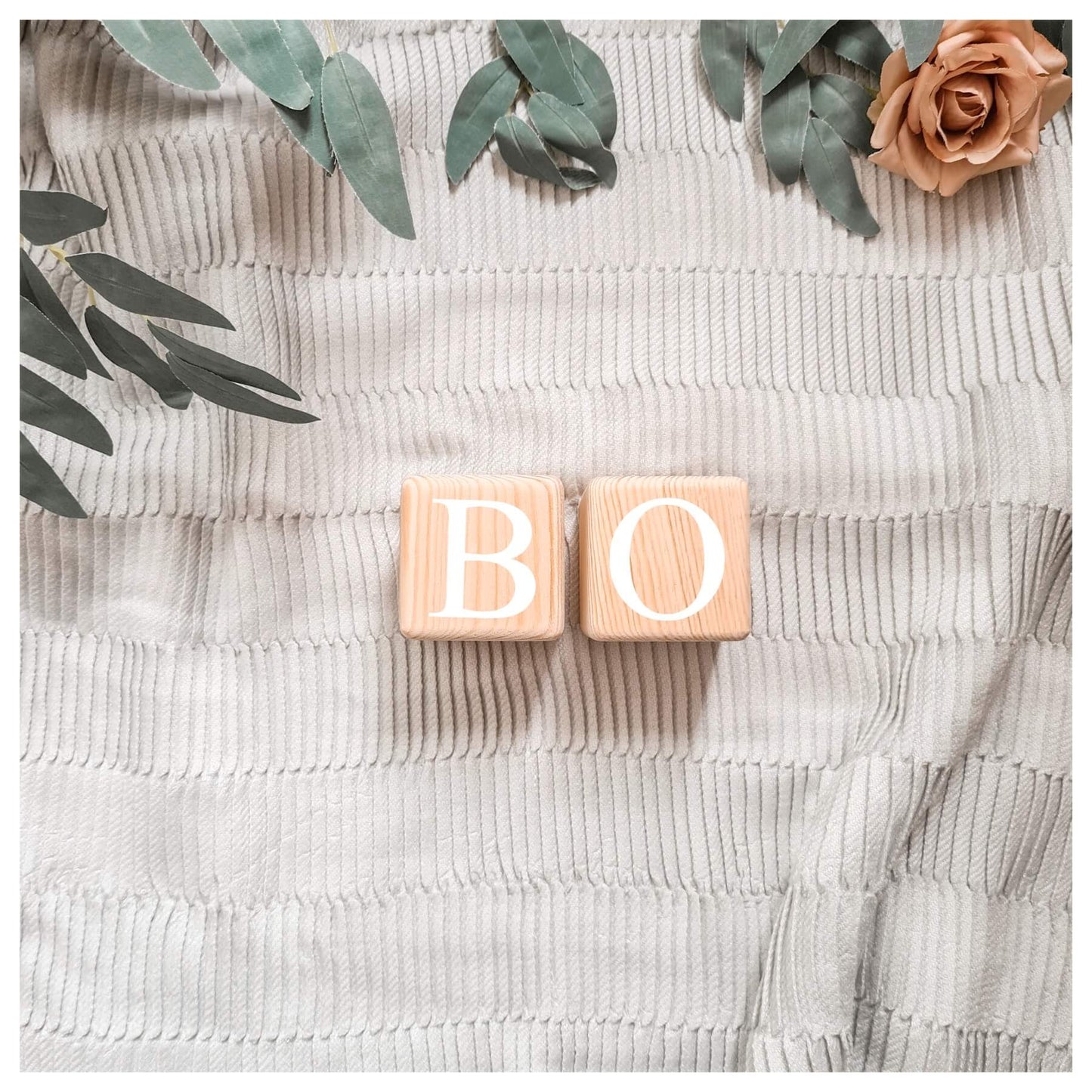 handgemaakte houten Naamblokken 2 letters
