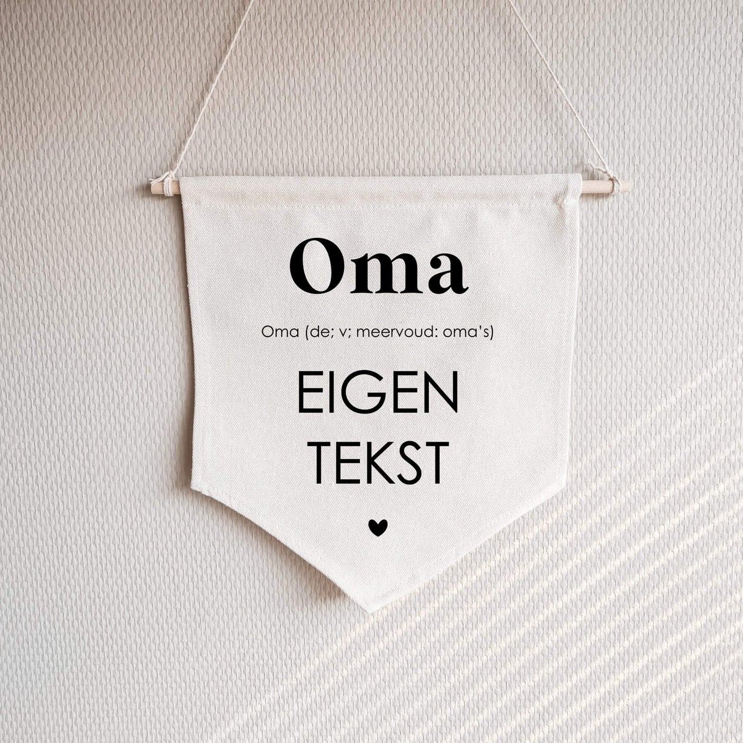Banner | Mama/Oma Woordenboek | Eigen Tekst