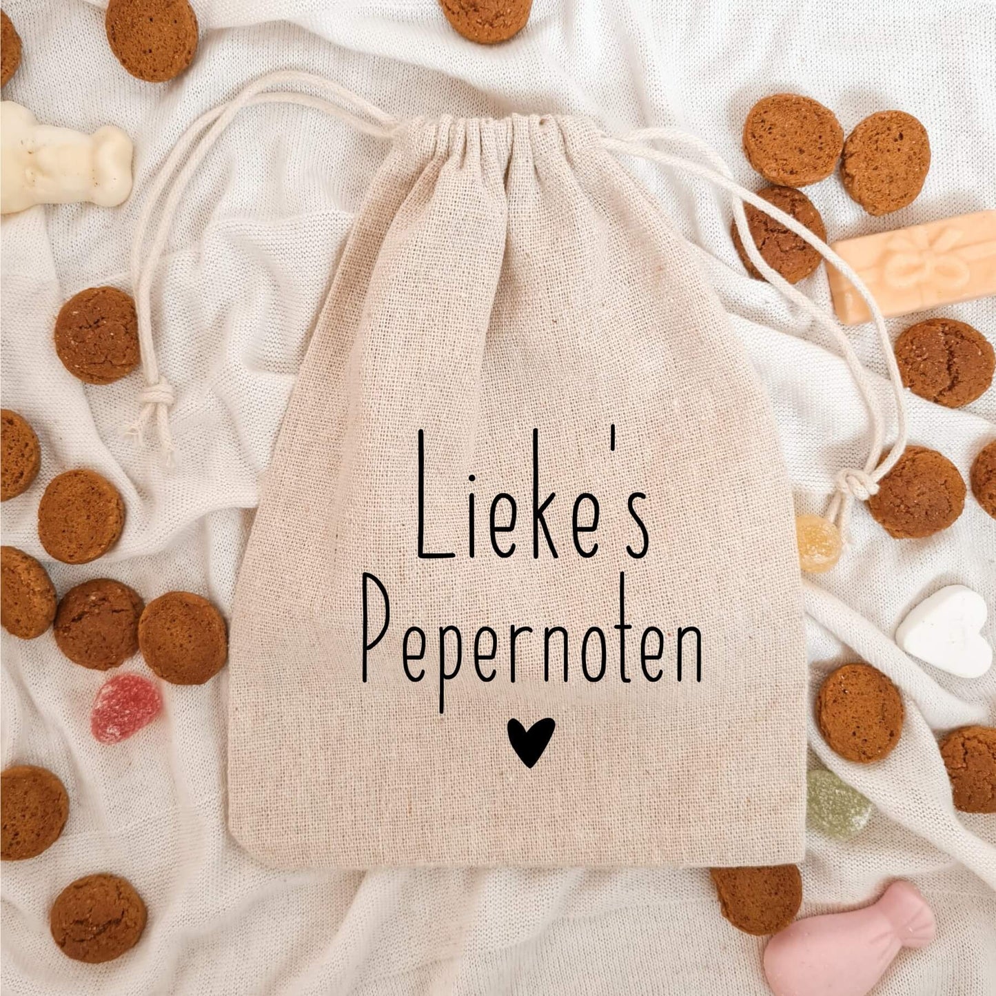 Pepernotenzakje Met Naam | Hartje