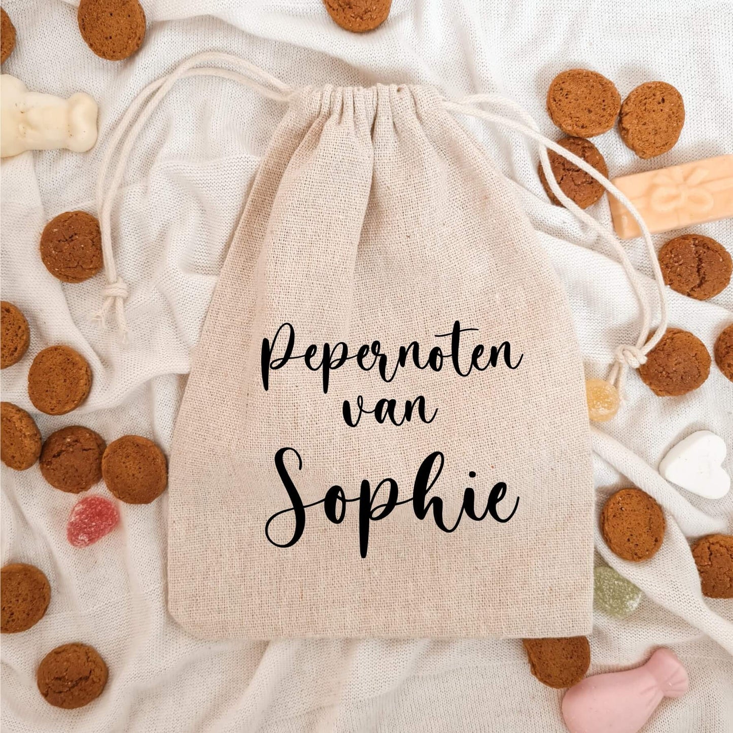 Pepernotenzakje Met Naam | Pepernoten Van | Handletter