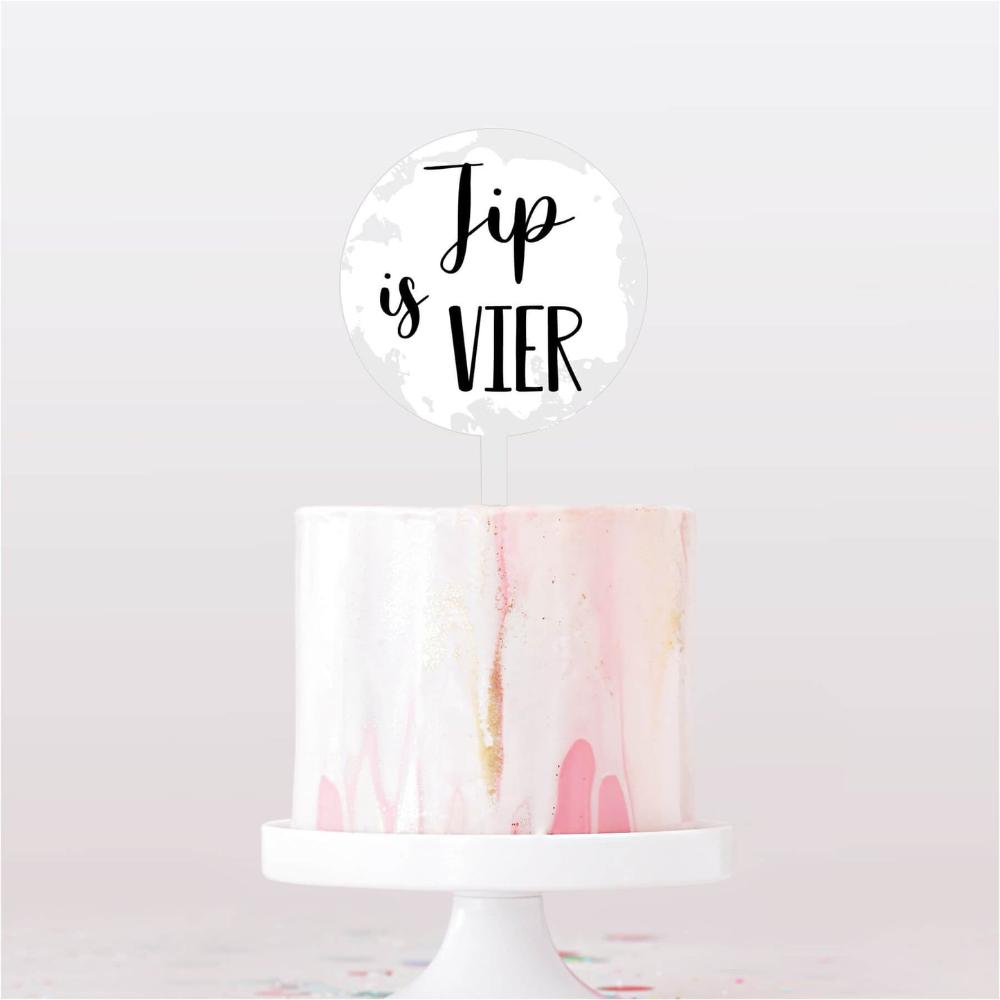 Taart topper met naam