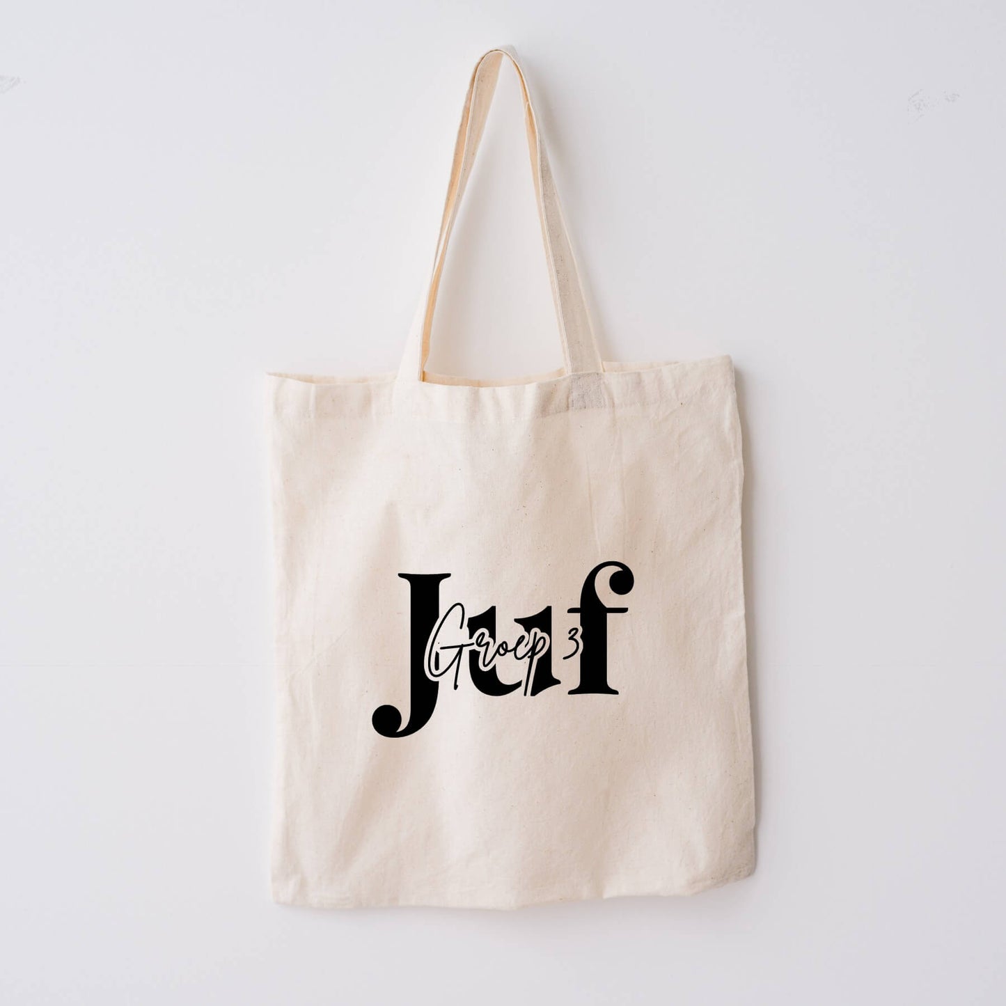 tote bag met juf met daarin de groep