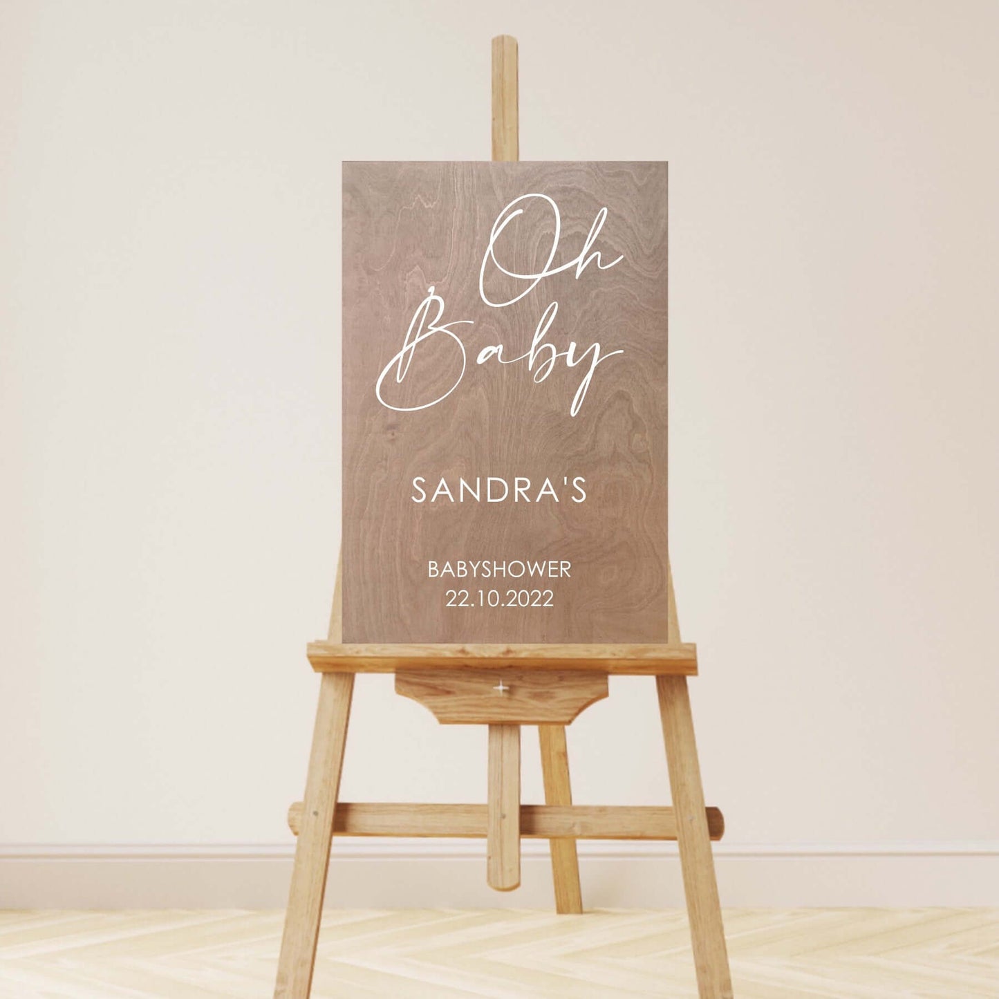 Welkomstbord Babyshower Hout | Oh Baby | Amalfi