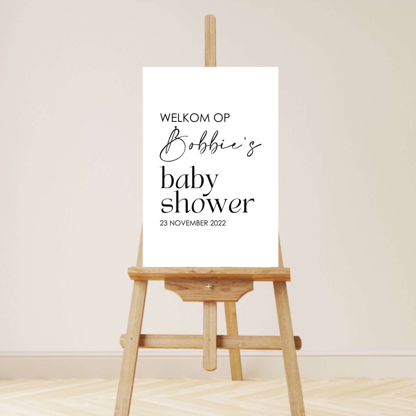 Welkomstbord Babyshower | Welcome To | Amalfi | Wit Plexiglas