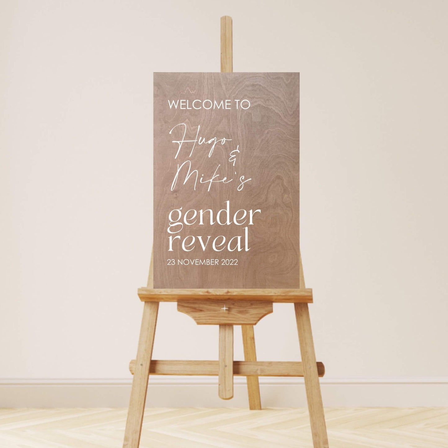 Houten Welkomstbord Gender Reveal | Welkom Op