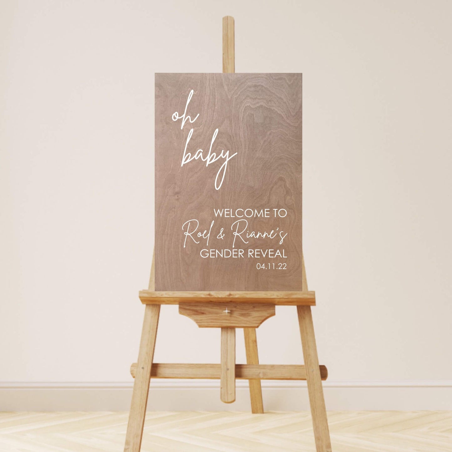 houten Welkomstbord | Gender Reveal | Oh Baby | Brittany