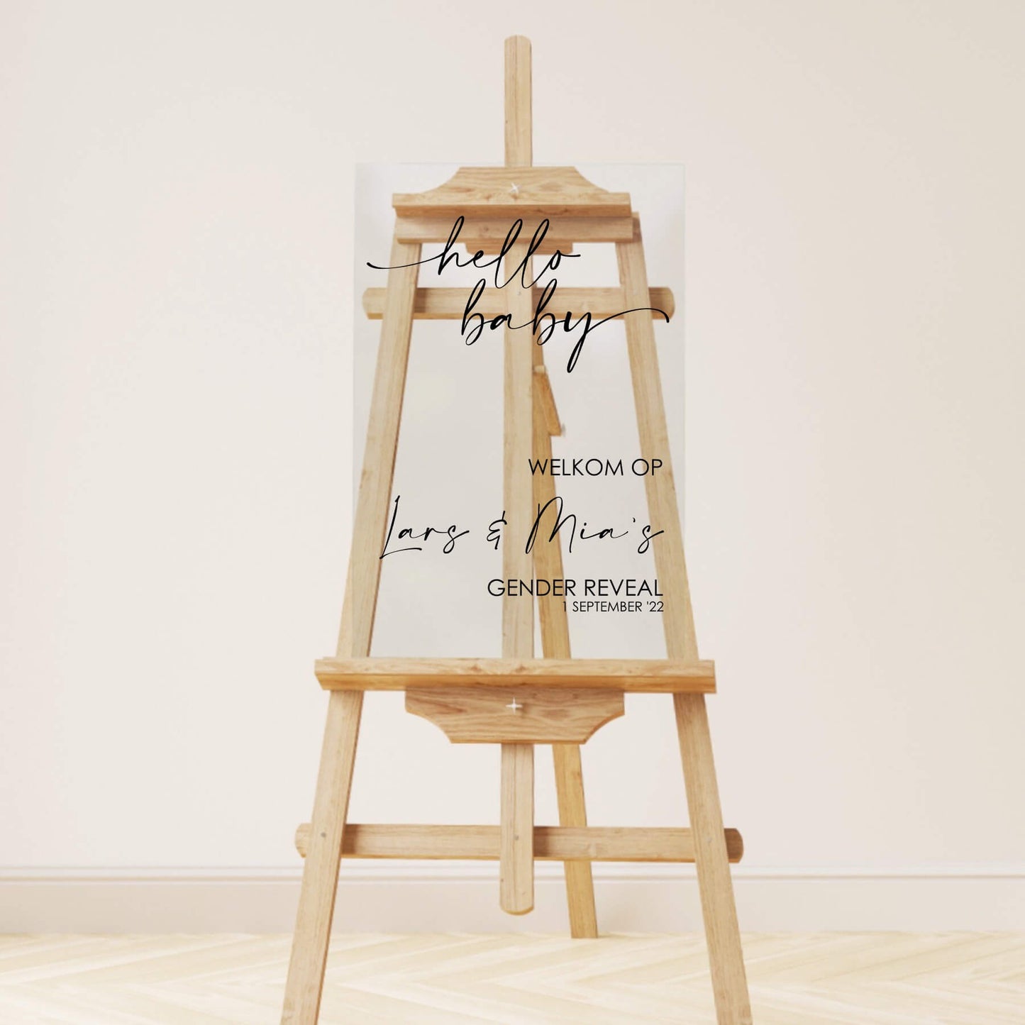 Welkomstbord Gender Reveal | Hello Baby | Amalfi