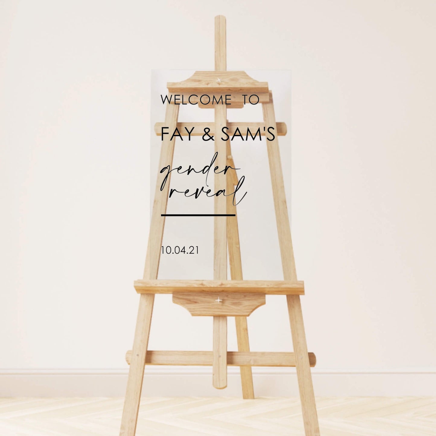 welkomstbord gender reveal helder welcome to