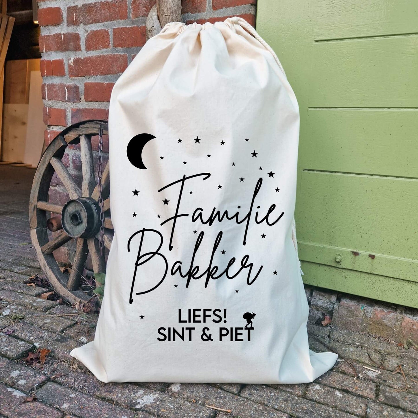 zak van sinterklaas katoenen zak liefs sint en piet