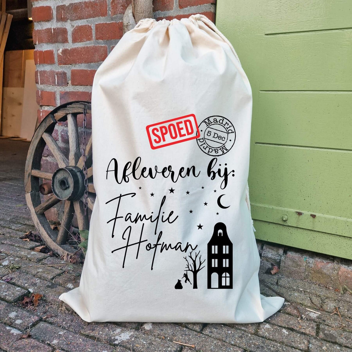 zak van sinterklaas spoed levering bij de familie