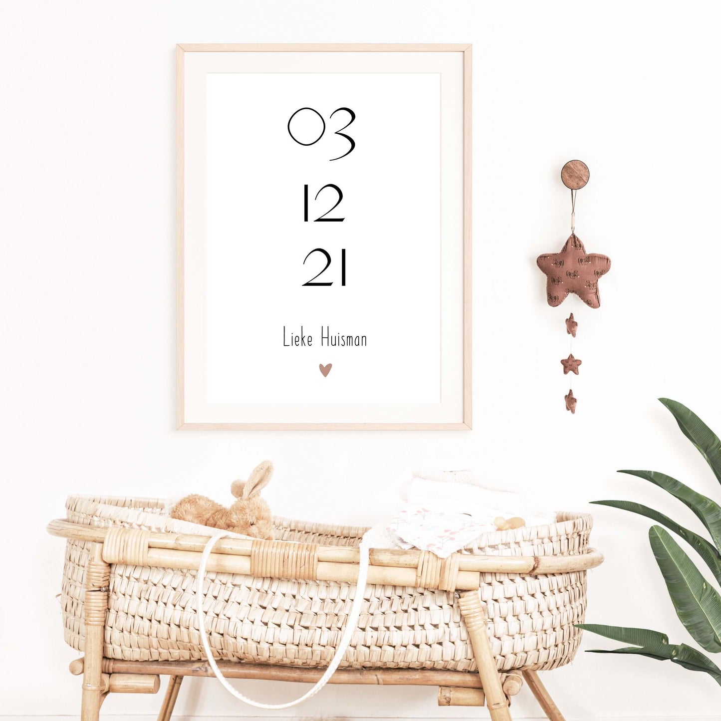 Geboorteposter | Datum Groot Met Naam