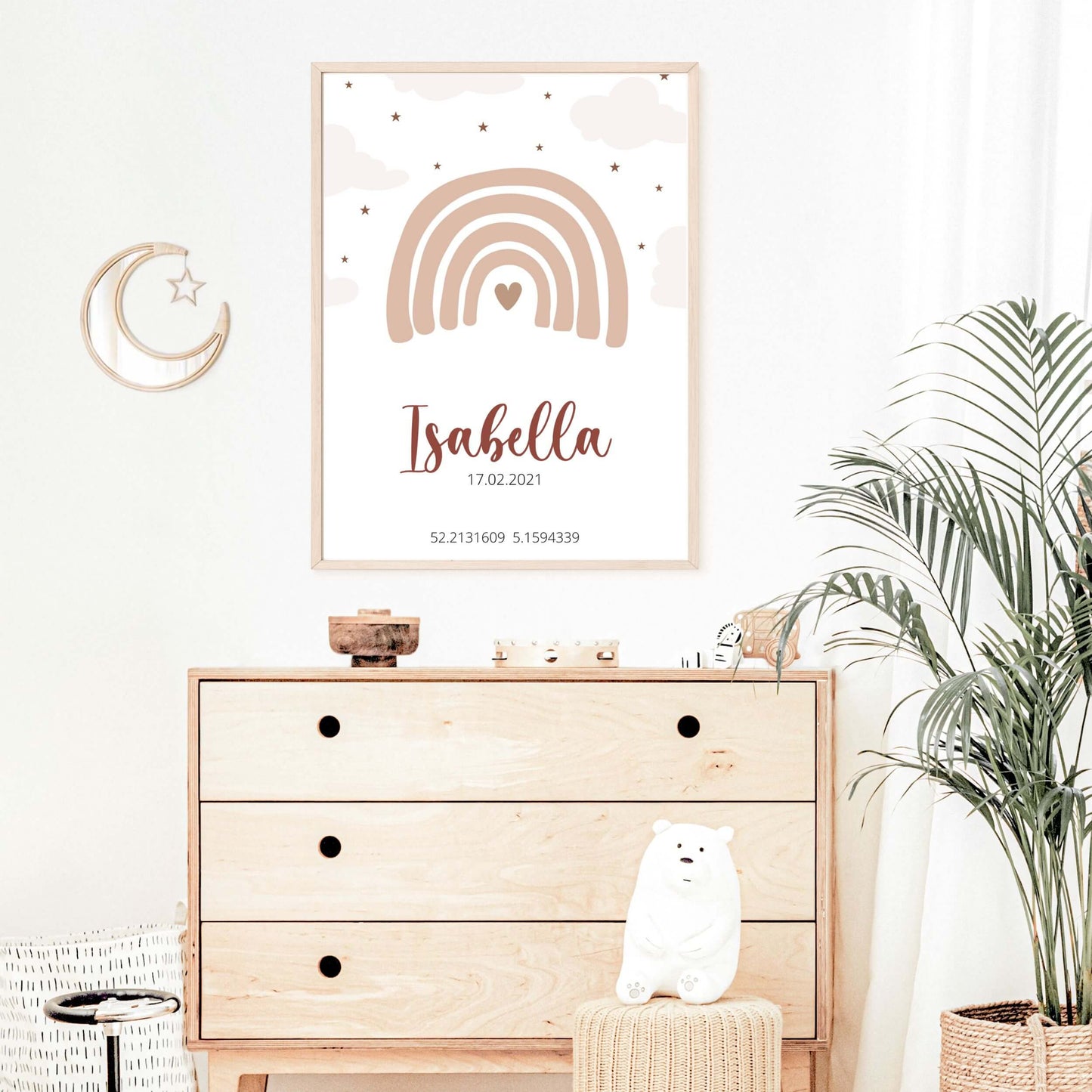 Geboorteposter | Regenboog