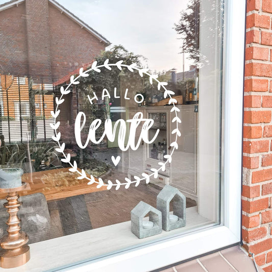 Raamsticker Lente | Hallo Lente | Hello Spring