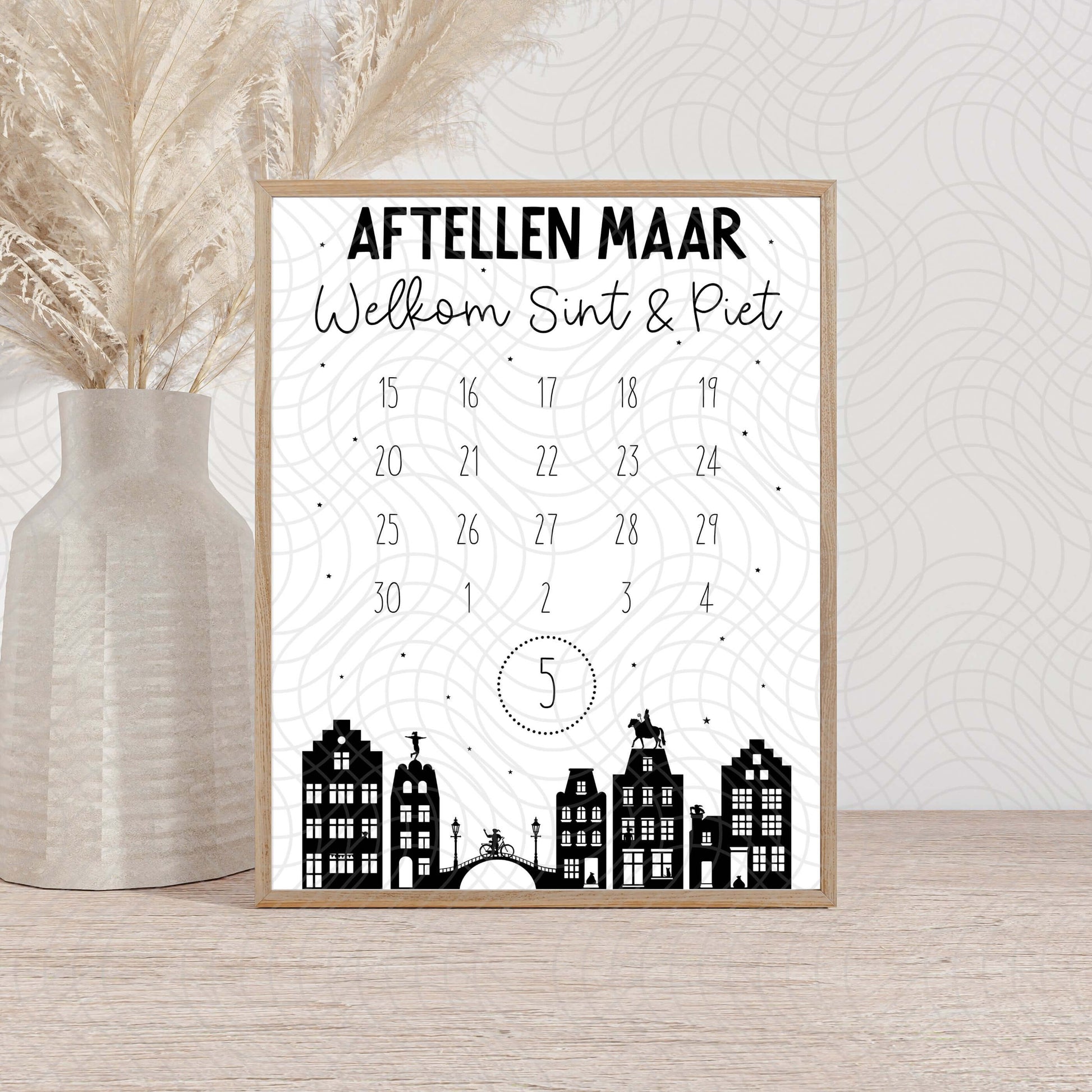 Printable aftelkalender sinterklaas 2024 kleuters