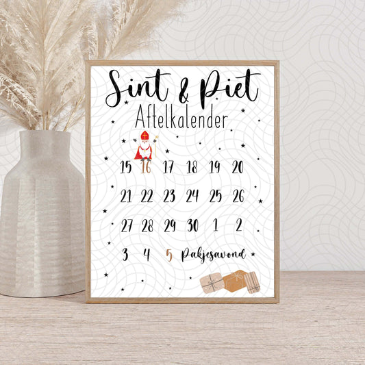 Aftelkalender Sinterklaas 2024 Printable