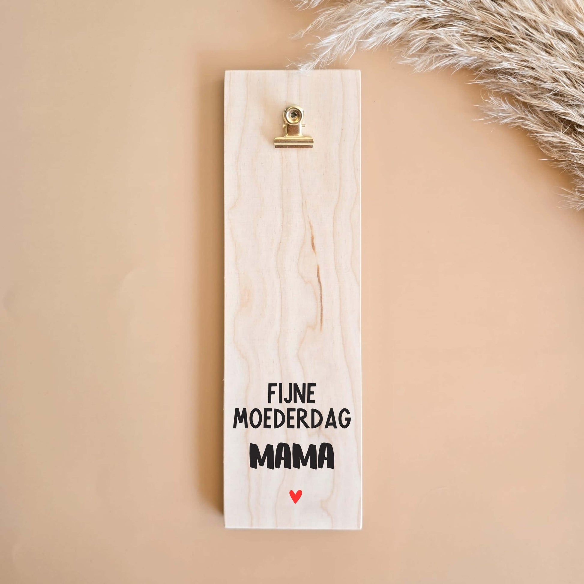 Fotoplankje met gouden clip | Fijne moederdag mama