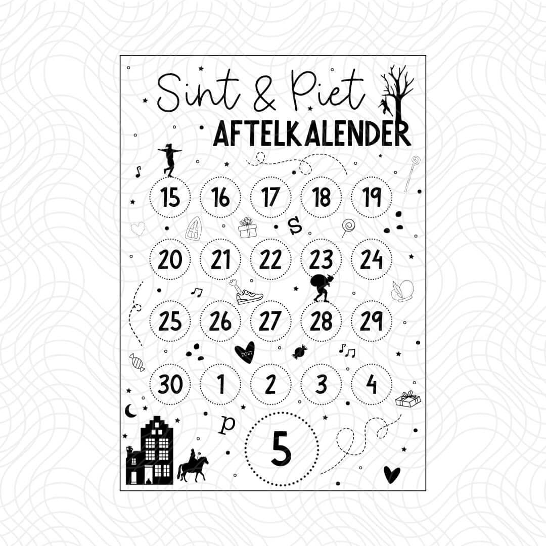 Aftelkalender Sinterklaas 2023 | Sint & Piet | VERSIE NEDERLAND