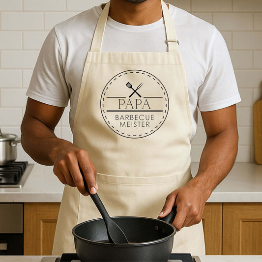 gepersonaliseerd kookschort, barbecue meister papa