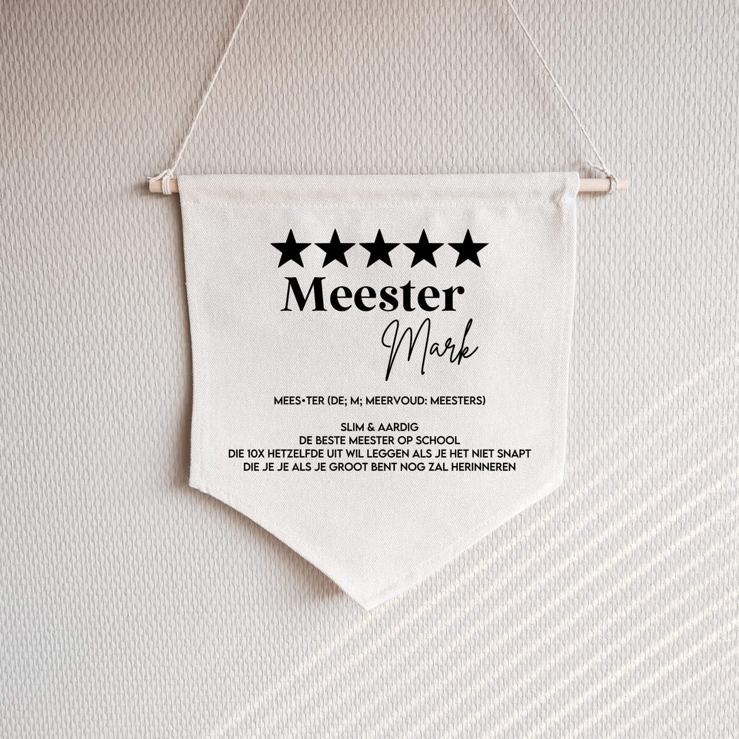 Banner | Meester/Juf 5 Sterren