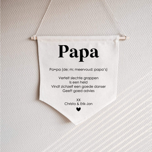 Banner | Papa Woordenboek | Held