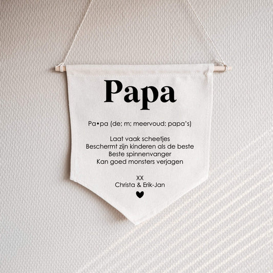 Banner | Papa Woordenboek | Scheetjes