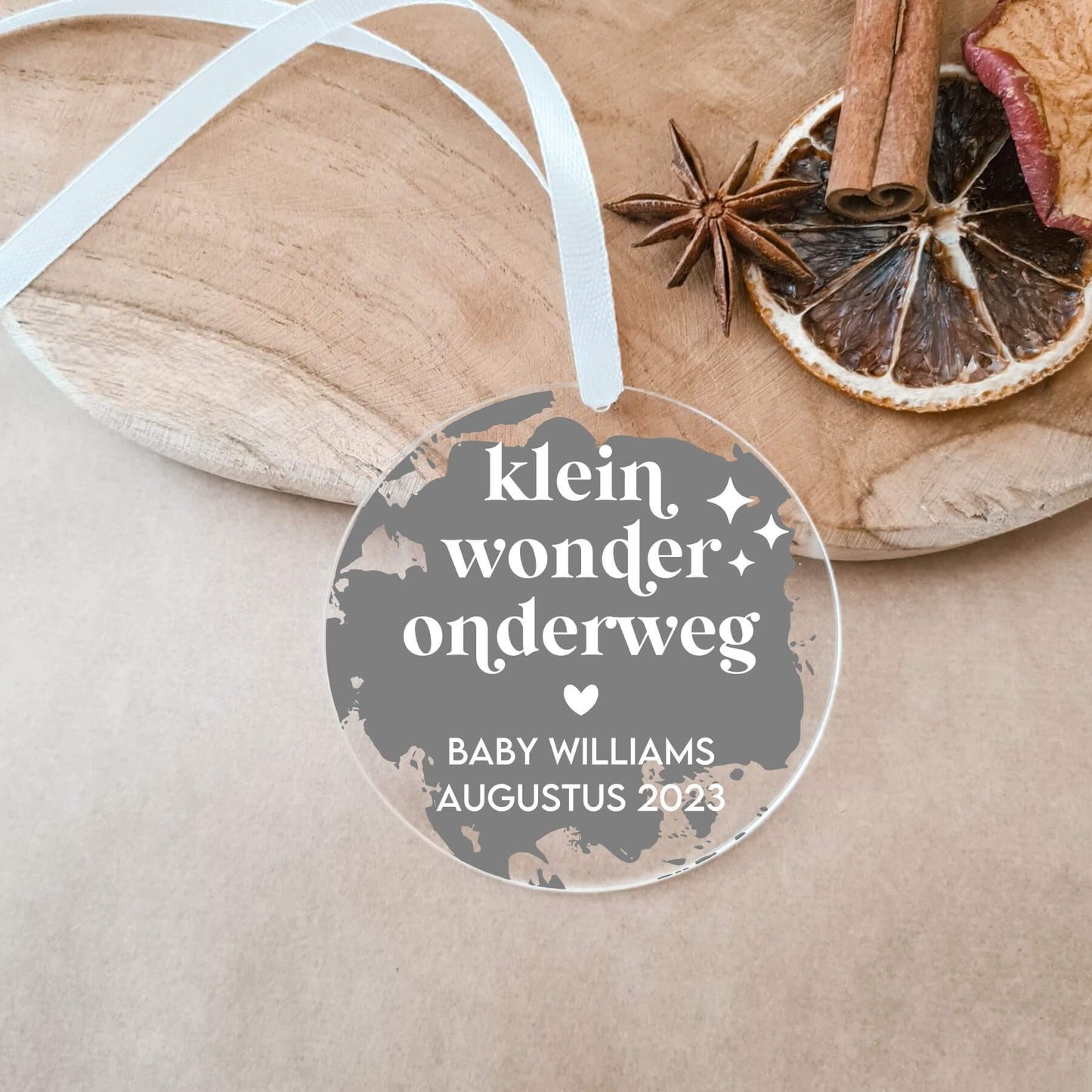 Zwangerschapsaankondiging | Kerstbal | Klein Wonder