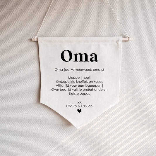 Banner | Oma Woordenboek | Liefste Oppas