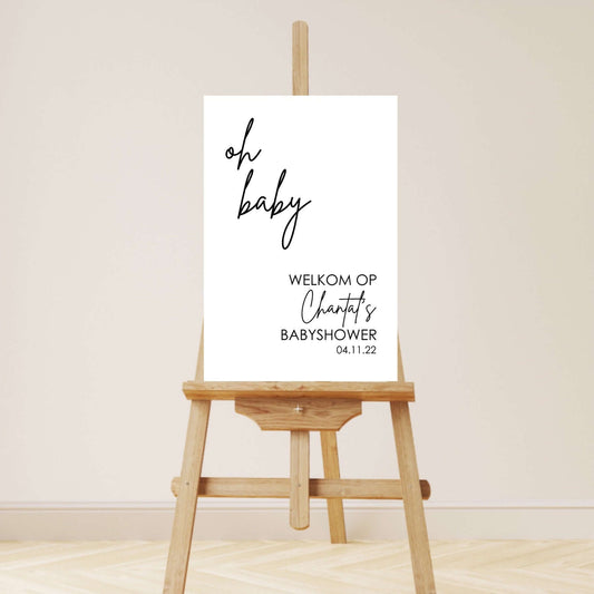 Welkomstbord Babyshower | Oh Baby | Brittany